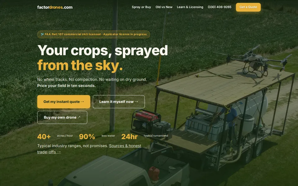 Screenshot of factordrones.com