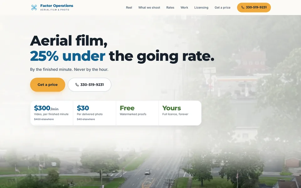 Screenshot of factoroperations.com