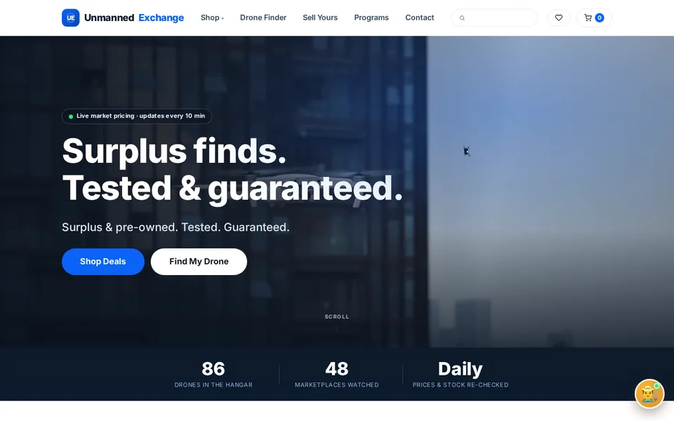Screenshot of unmannedexchange.com